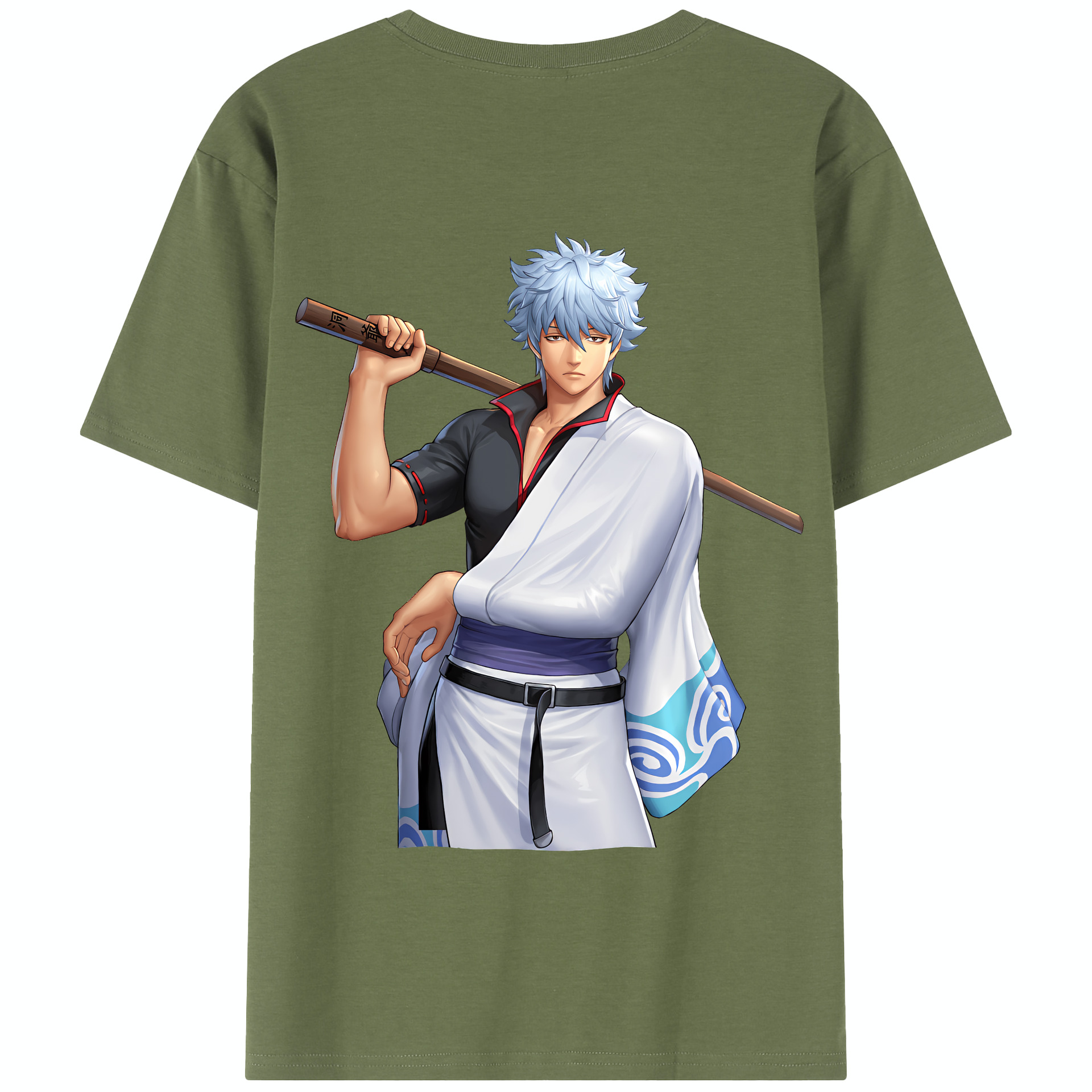（画像用） ぎんたま 坂田銀時（さかたぎんとき） 神楽 志村新八（しむら しんぱち） GINTAMA Sakata Gintoki Kagura Shimura Shinpachi 綿100％半袖Tシャツ（背面プリント）